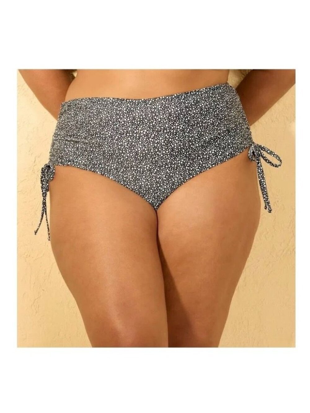 NWT Shade & Shore High Waist Full Coverage Polka Dot Bikini Bottom - Size: 2X